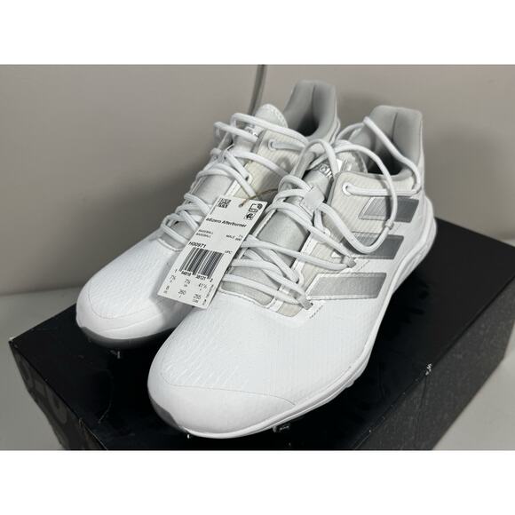 Adidas Adizero Afterburner 8 Metal Baseball Cleats White Mens Size 8 H00971
